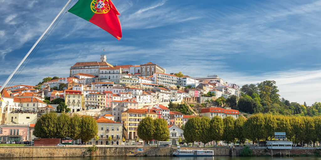 Vacation travel with car concept. Rental hired car in front of amazing bay with turquoise water. Discover Mediterranean Islands. Summer time holiday trip